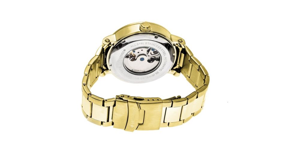 Heritor Automatic Aries Skeleton Bracelet Watch, silver  gold HERHR4403
