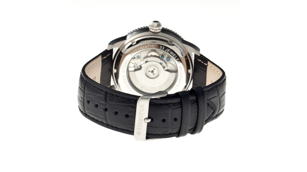 Heritor Automatic Hr2001 Piccard Mens Watch, Silver HERHR2001