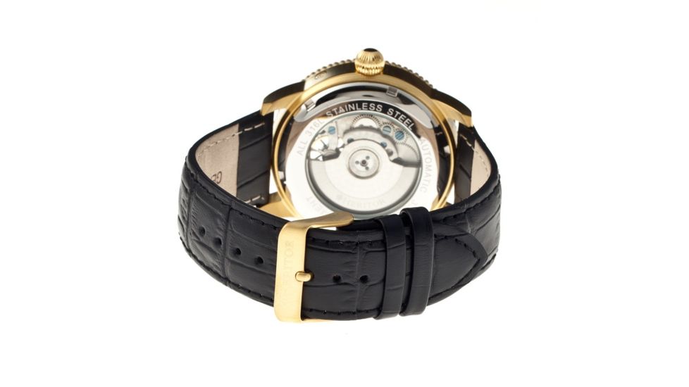 Heritor Automatic Hr2004 Piccard Mens Watch, Black HERHR2004