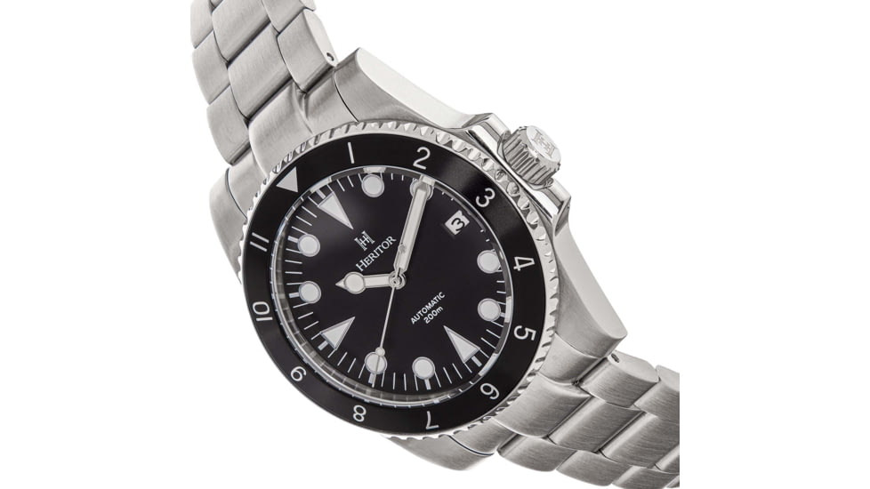 Heritor Automatic Luciano Bracelet Watch w/Date, Black, One Size, HERHS1501