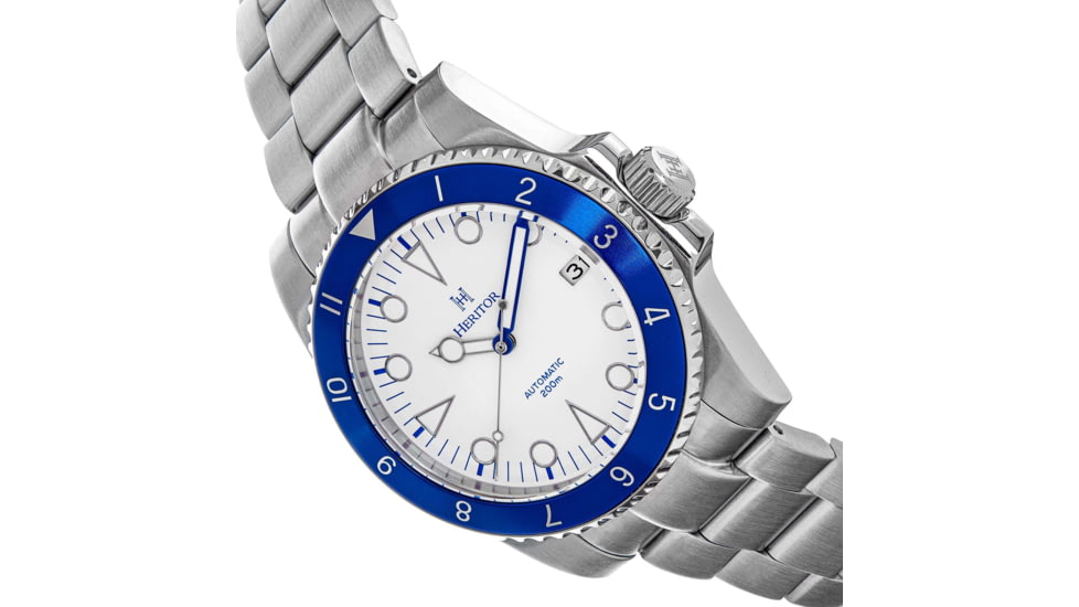Heritor Automatic Luciano Bracelet Watch w/Date, Blue/White, One Size, HERHS1503