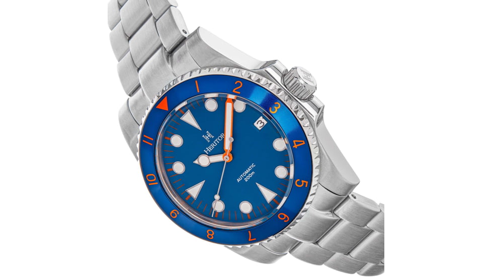 Heritor Automatic Luciano Bracelet Watch w/Date, Navy, One Size, HERHS1502