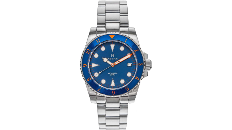 Heritor Automatic Luciano Bracelet Watch w/Date, Navy, One Size, HERHS1502