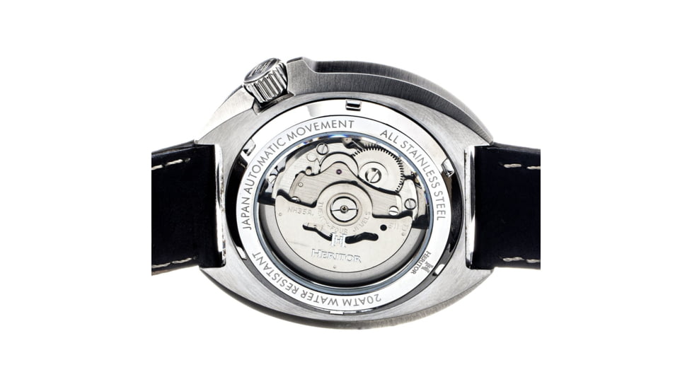 Heritor Automatic Pierce Genuine Leather-Band Watch w/Date, White/Red/Blue - Mens, HERHS1202