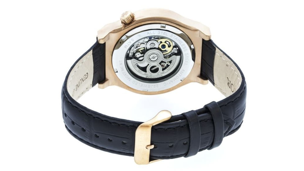 Heritor Hr3806 Gemini Mens Watch, Black HERHR3806