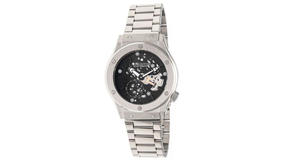 Heritor Hr3802 Gemini Mens Watch, Silver HERHR3802