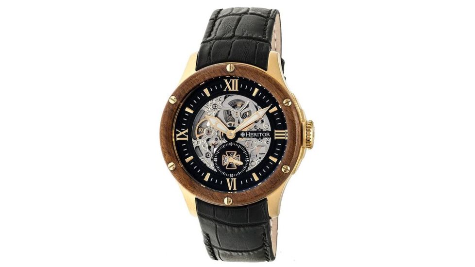 Heritor Hr3904 Belmont Mens Watch, Black HERHR3904
