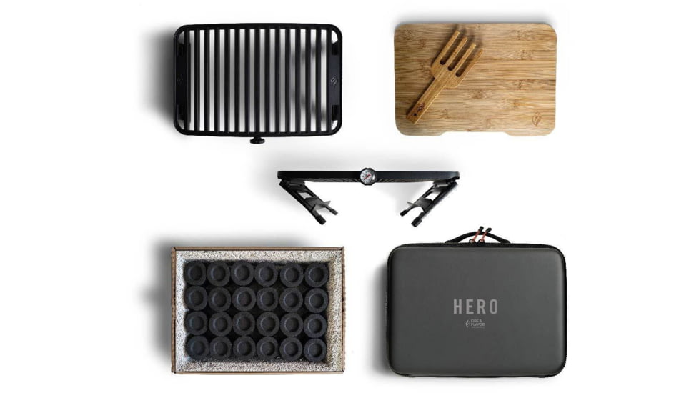 Hero Dog Toys Hero Dog Toys HERO Charcoal Portable Grilling System, Black, FFG3