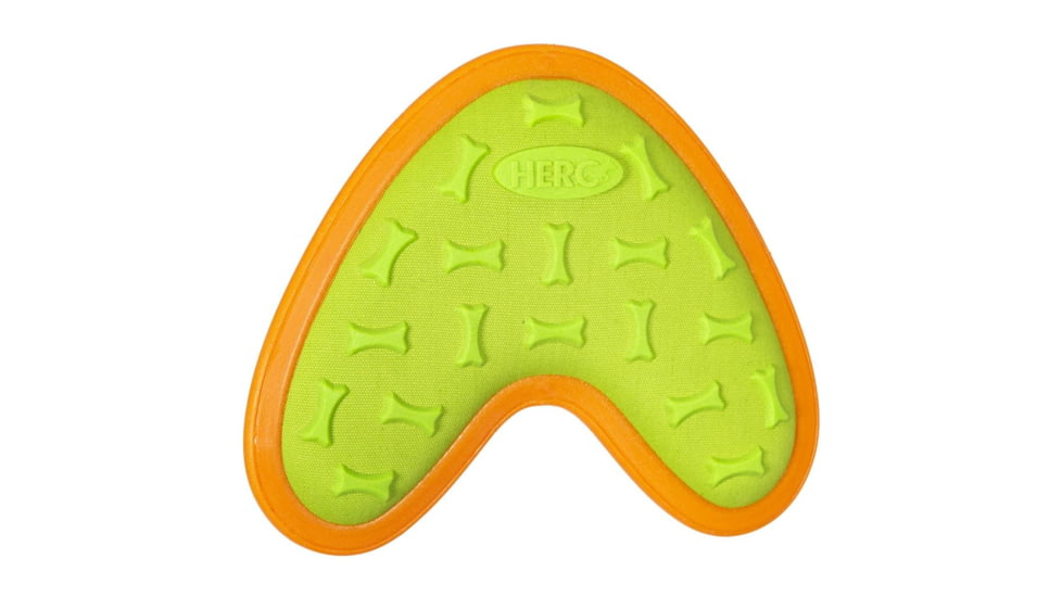 Hero Dog Toys Outer Armor Boomerang, Orange/Lime, Large 87461