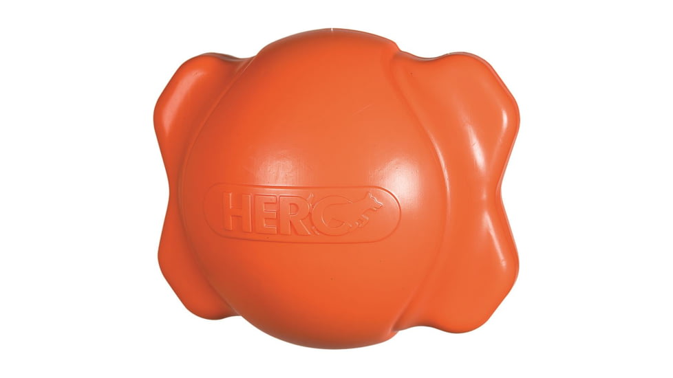 Hero Dog Toys Signature Series Soft Rubber Bone Ball Hunter, Orange, Medium 87451