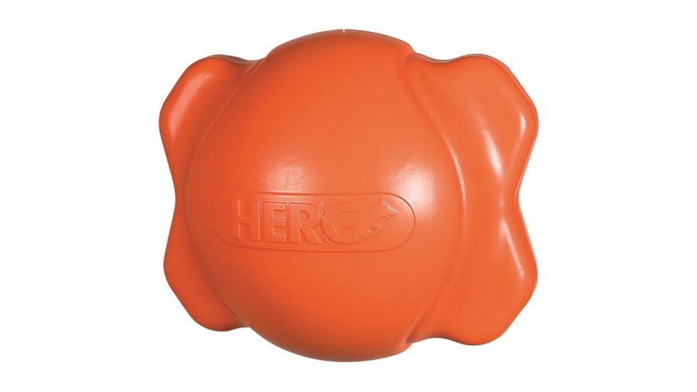 Hero Dog Toys Signature Series Soft Rubber Bone Ball Hunter, Orange, Large 87452