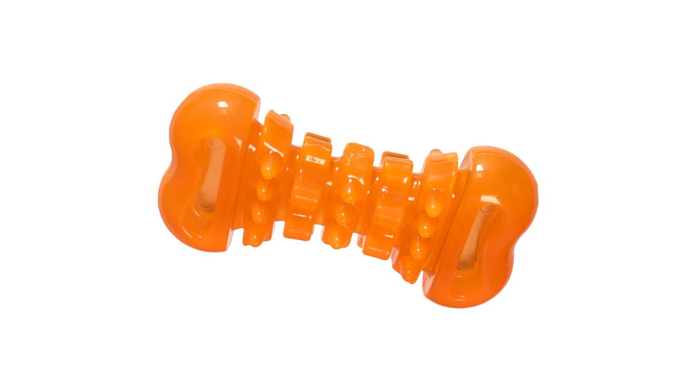 Hero Dog Toys Soft Rubber Dental Bone Hunter, Orange 87449