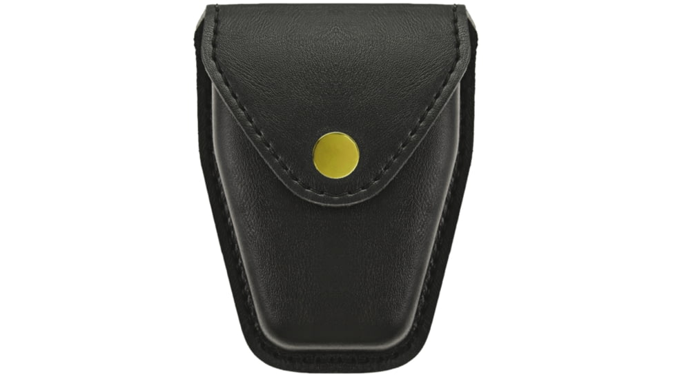 HERO'S PRIDE AirTek ASP Coated Chain Handcuff Case, Plain, Brass Hardware, Black, 1452PA