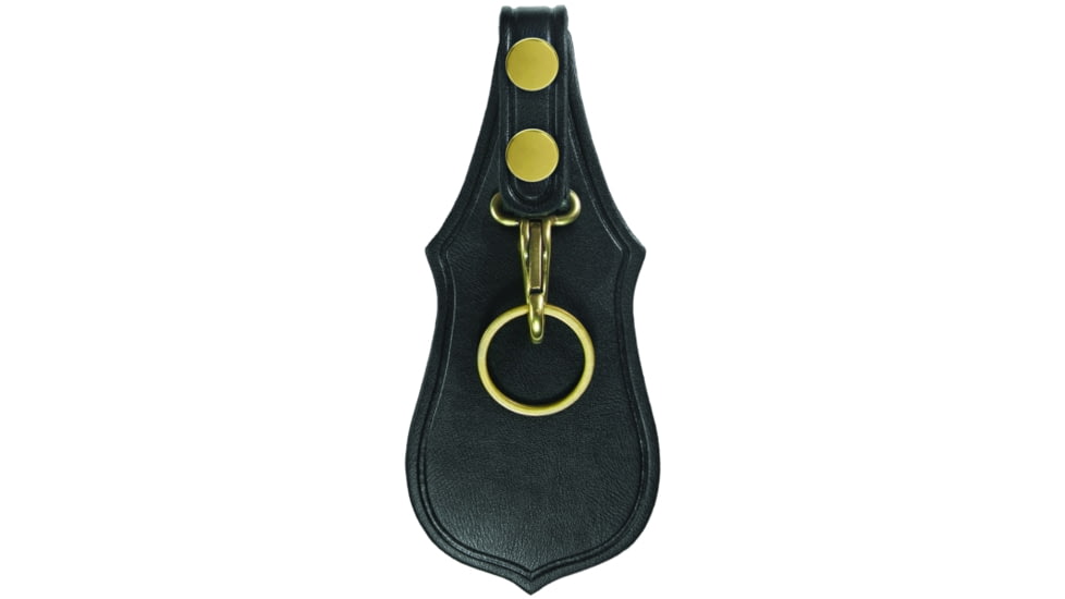 HEROs PRIDE AirTek Scabbard Key Holder w/ Metal Clip, Single, Brass Hardware, Plain, Black, 1488PA