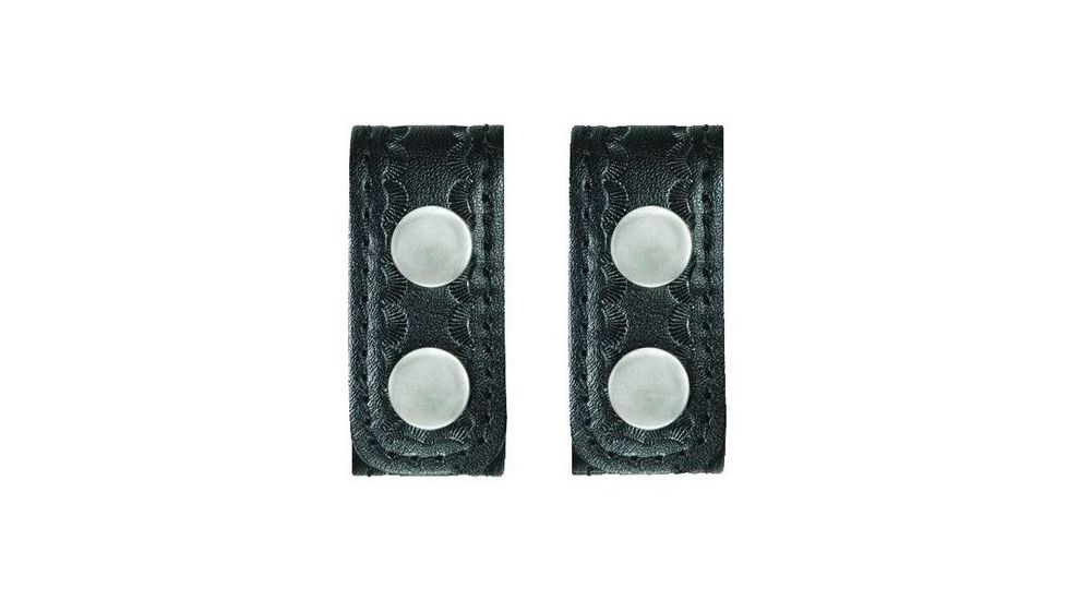 Hero's Pride Belt Keepers, 2 1/4in Belt, 2 Pack, Deluxe, AirTek, BW, Silver Snaps 1497WN