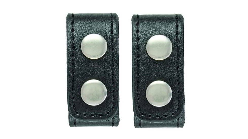 Hero's Pride Belt Keepers, 2 1/4in Belt, 2 Pack, Deluxe, AirTek, Smooth, Silver Snaps 1497PN