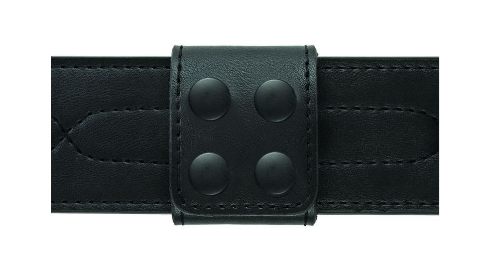 Hero's Pride Belt Keepers, 2 1/4in Belt, 2in Wide, Per Each, AirTek, Smooth, Black Snaps 1498PB
