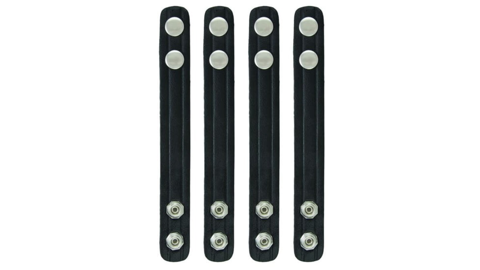 Hero's Pride Belt Keepers, 2 1/4in Belt, 4 Pack, Standard, AirTek, Smooth, Silver Snaps 1499PN