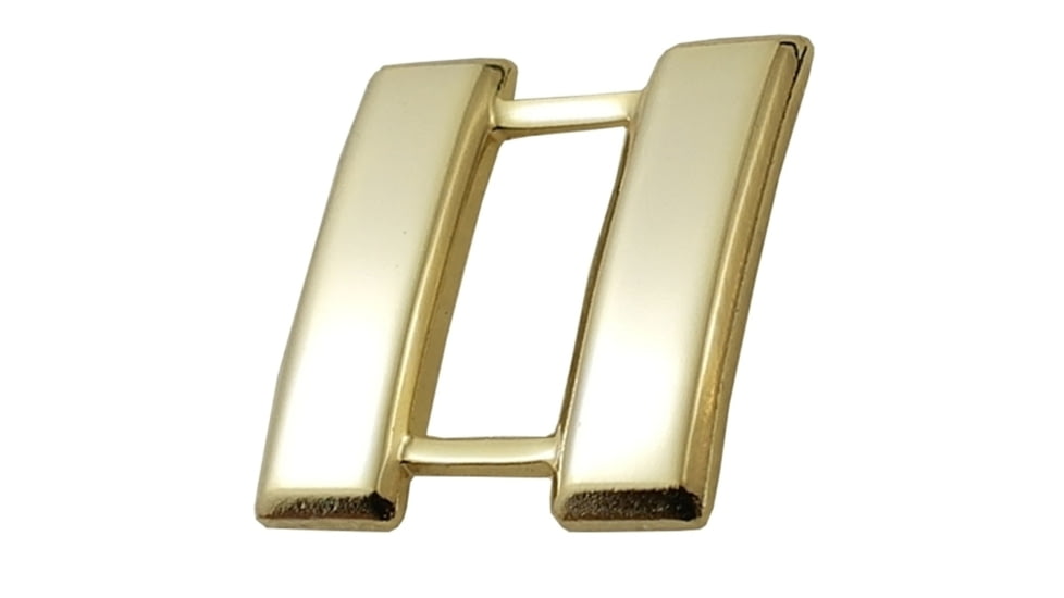 CAPTAIN Mini Smooth Metal Insignia 3/4'' High - Pair