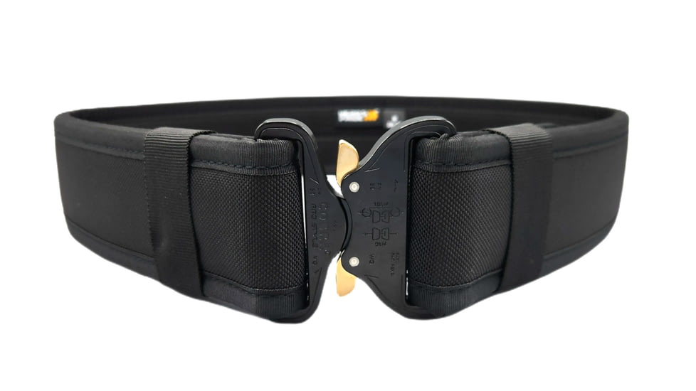 HERO'S PRIDE COBRA Pro Buckle Ballistic Rigid Deluxe Duty Belt, 2.25in, Plain, Black, Large, 2012-L40