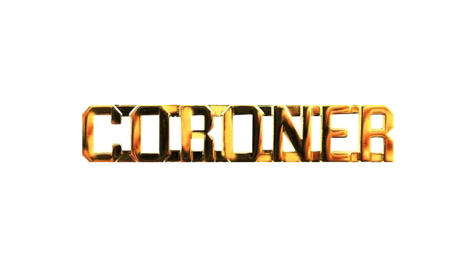 CORONER Metal Letters 3/8'' High - Pair