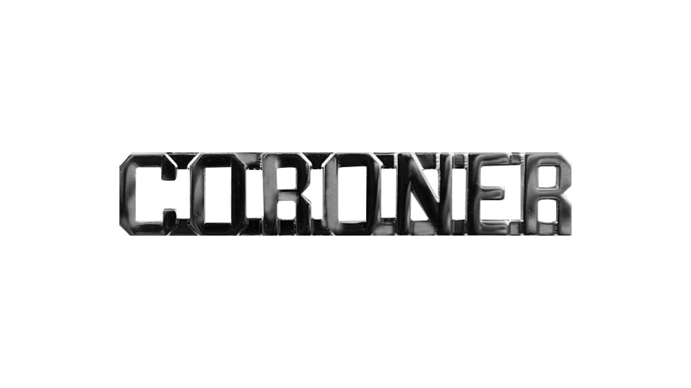 CORONER Metal Letters 3/8'' High - Pair