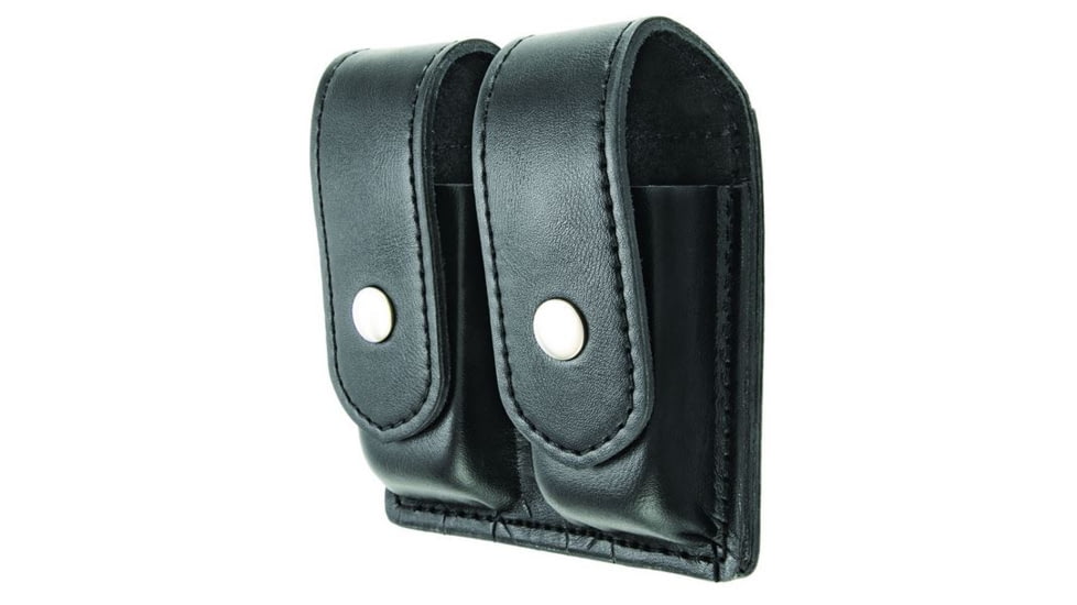 Hero's Pride Double Magazine Case, Large, AirTek, Smooth, Silver Snaps, Large 1434PN
