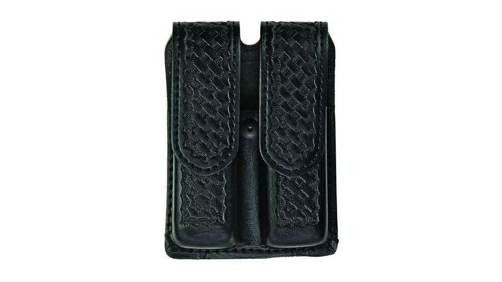 Hero's Pride Double Magazine Case, Medium, AirTek, BW, Hidden Snaps, Black, Medium 1432WC