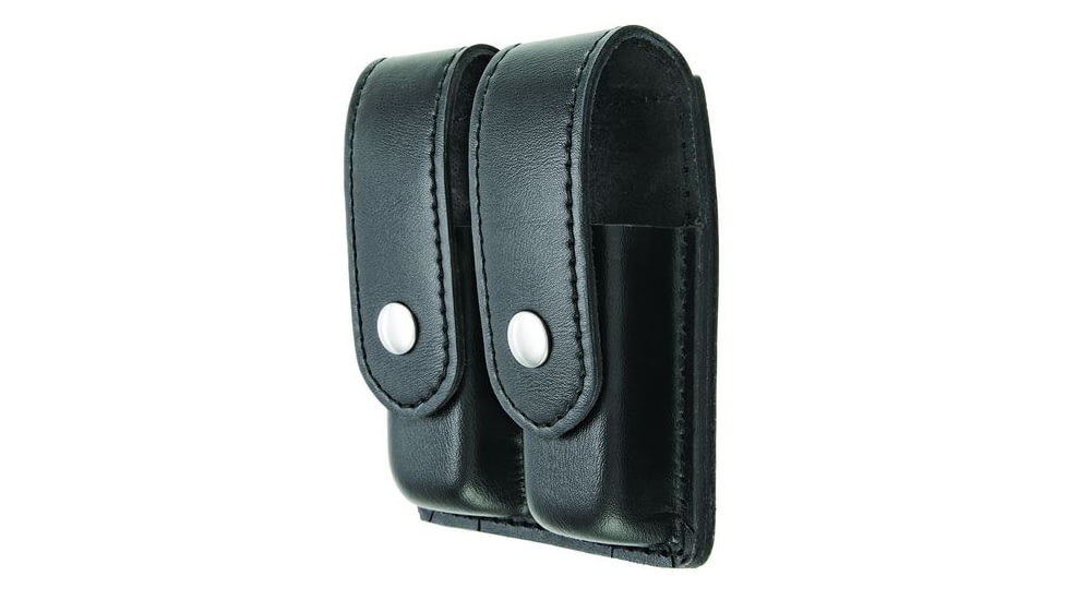 Hero's Pride Double Magazine Case, Medium, AirTek, Smooth, Silver Snaps, Medium 1432PN