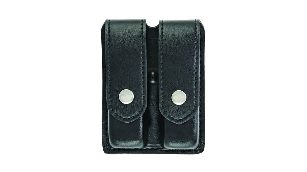 Hero's Pride Double Magazine Case, Medium, AirTek, Smooth, Silver Snaps, Medium 1432PN