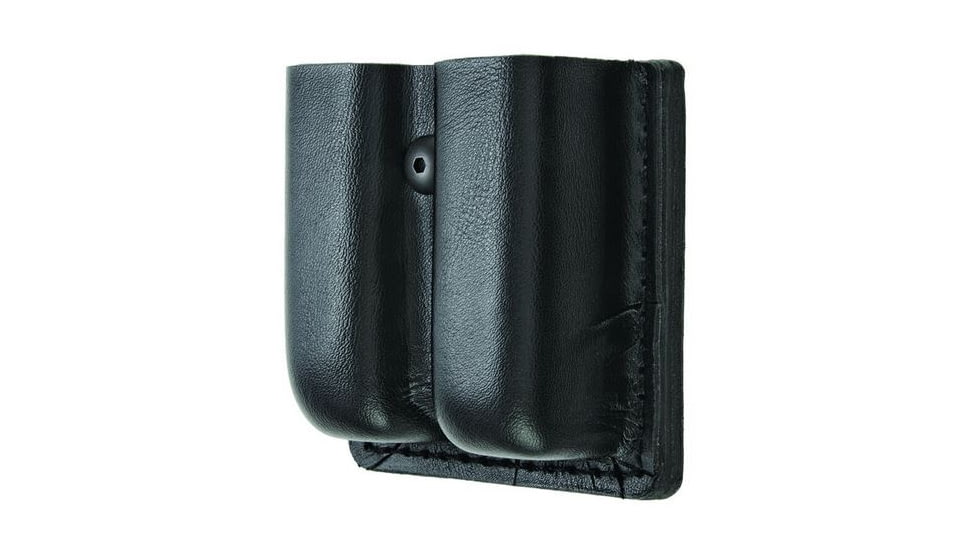 Hero's Pride Double Magazine Case, Open, Medium, AirTek, Smooth, Black, Medium 1437P