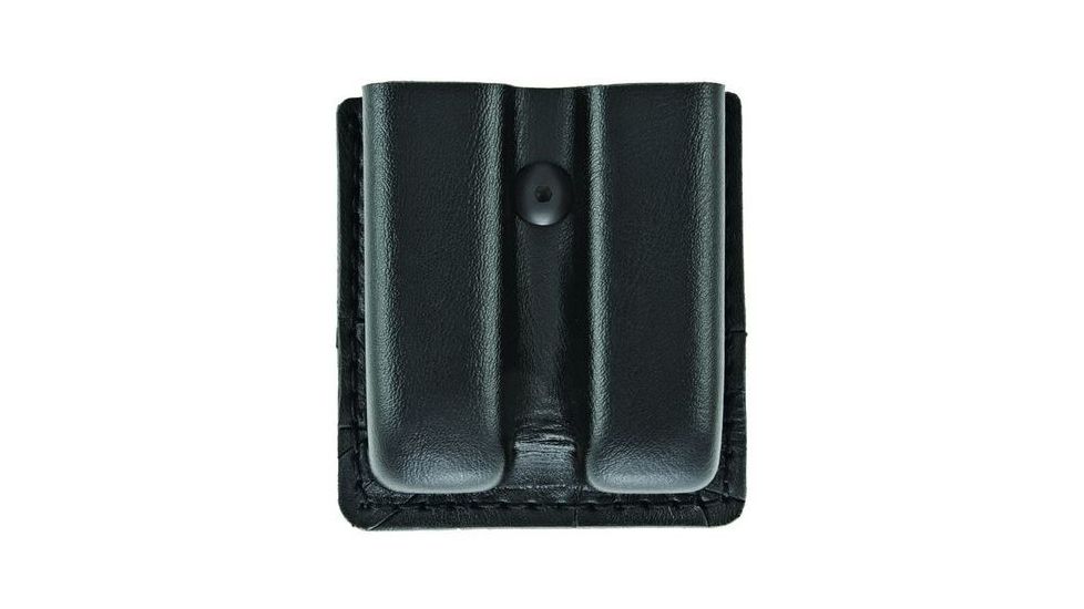 Hero's Pride Double Magazine Case, Open, Medium, AirTek, Smooth, Black, Medium 1437P
