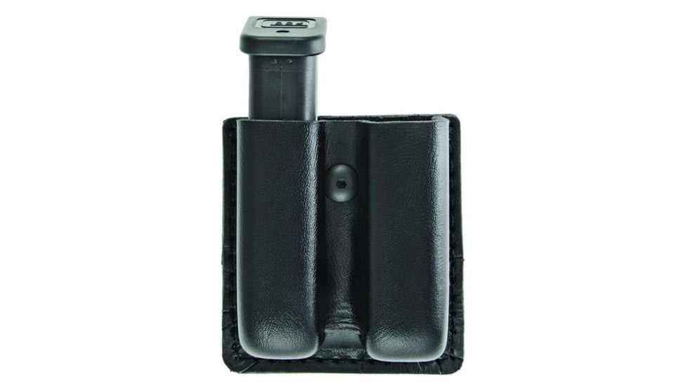 Hero's Pride Double Magazine Case, Open, Medium, AirTek, Smooth, Black, Medium 1437P