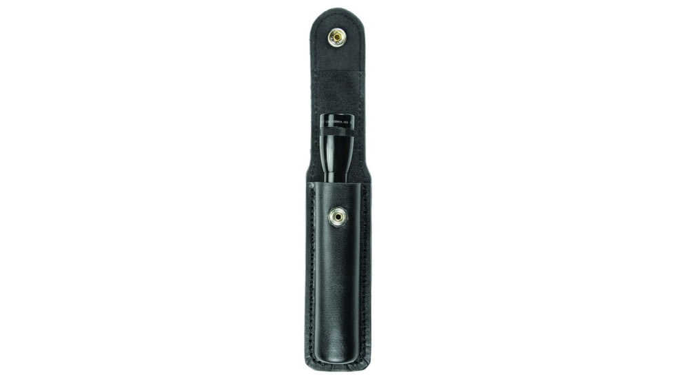 Hero's Pride Flashlight Case, Small AA Compact, AirTek, Smooth, Silver Snap, Small 1462PN