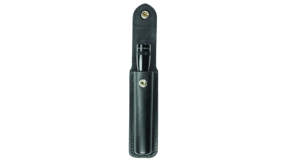 Hero's Pride Flashlight Case, Small AA LED, AirTek, Smooth, Silver Snap, Small 1463PN