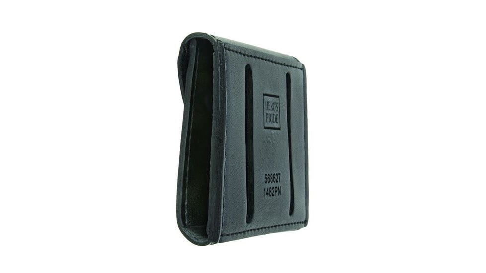 Hero's Pride Glove Pouch, Double, Flexible, AirTek, Smooth, Black 1482P