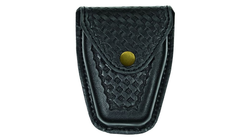 Hero's Pride Handcuff Case, Single, Lg/ASP Chain, AirTek, BW, Brass Snap, Large 1452WG