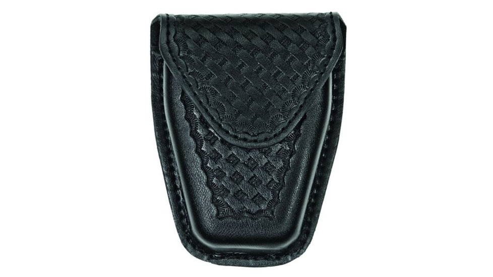 Hero's Pride Handcuff Case, Single, Lg/ASP Chain, AirTek, BW, Hidden Snap, Black, Large 1452WC