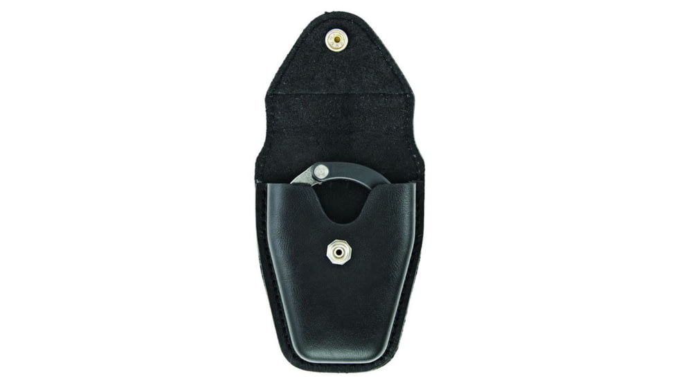 Hero's Pride Handcuff Case, Single, Lg/ASP Chain, AirTek, Smooth, Silver Snap, Large 1452PN