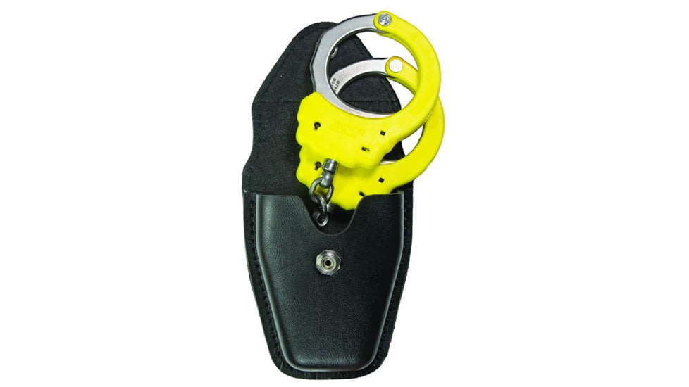 Hero's Pride Handcuff Case, Single, Lg/ASP Chain, AirTek, Smooth, Silver Snap, Large 1452PN