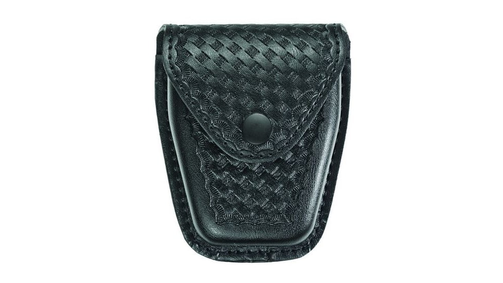 Hero's Pride Handcuff Case, Single, Med/Hinged, AirTek, BW, Black Snap, Medium 1451WB