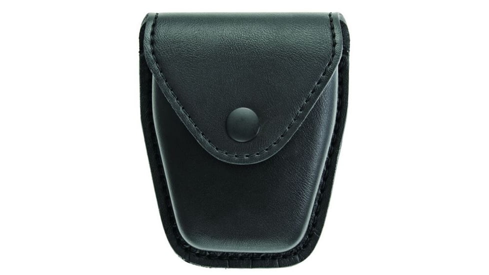 Hero's Pride Handcuff Case, Single, Med/Hinged, AirTek, Smooth, Black Snap, Medium 1451PB