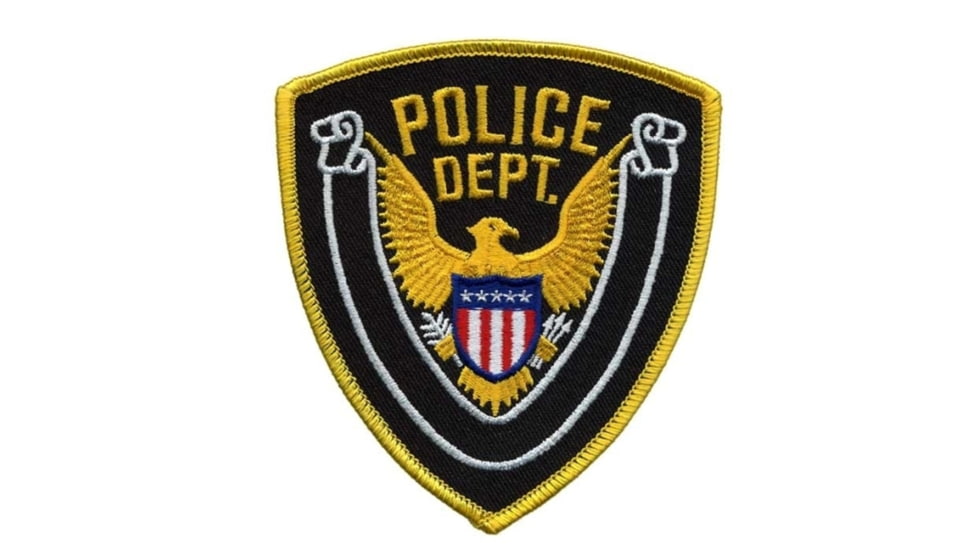POLICE DEPT Eagle w/ Blank Scroll - Gold/Midnight - 4''x4.375''