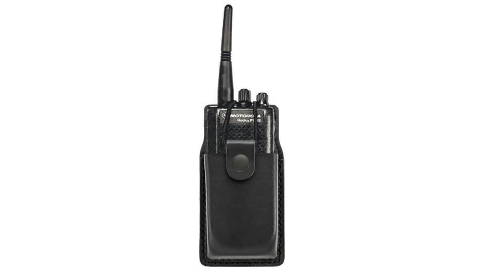 Hero's Pride Radio Case w/ Swivel, Medium, AirTek, Smooth, Black Snap, Medium 1440BPB
