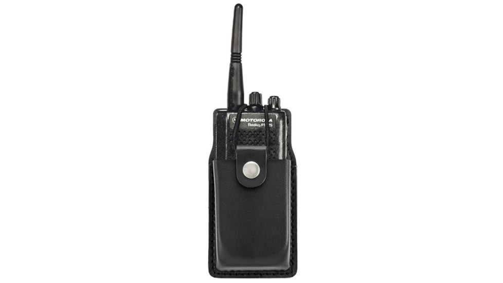 Hero's Pride Radio Case w/ Swivel, Medium, AirTek, Smooth, Silver Snap, Medium 1440BPN