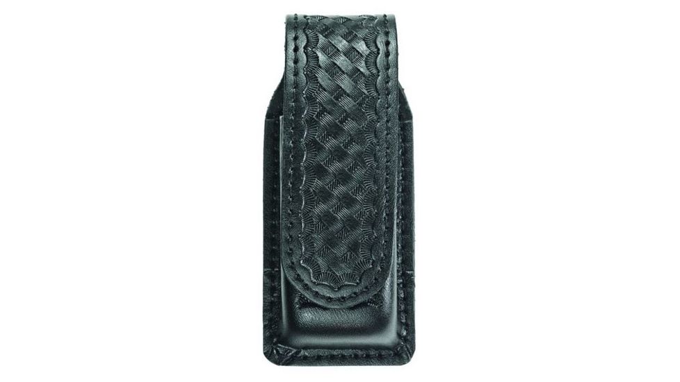 Hero's Pride Single Magazine or Knife Case, Large, AirTek, BW, Hidden Snap, Black, Large 1427WC