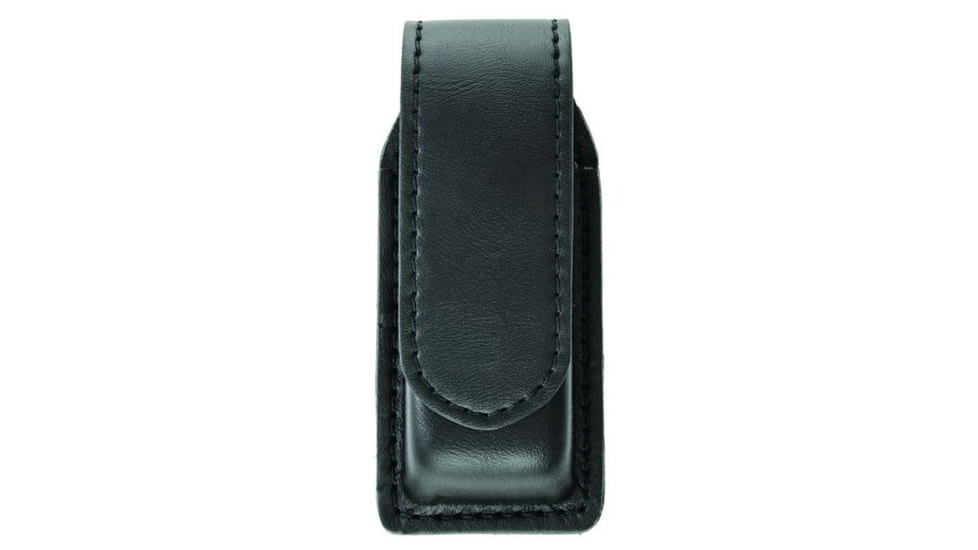 Hero's Pride Single Magazine or Knife Case, Large, AirTek, Smooth, Hidden Snap, Black, Large 1427PC