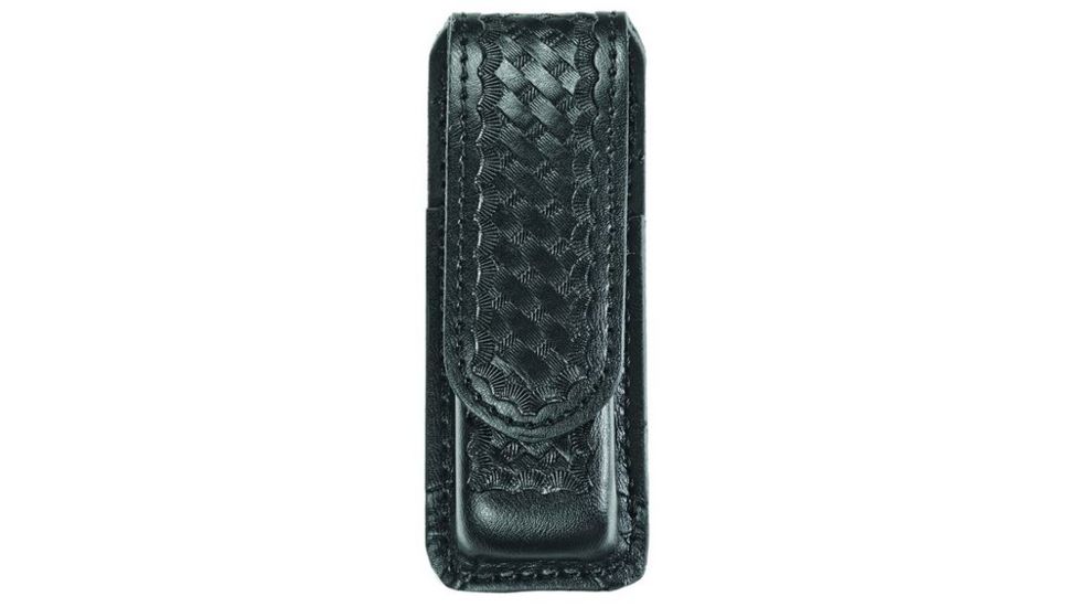 Hero's Pride Single Magazine or Knife Case, Medium, AirTek, BW, Hidden Snap, Black, Medium 1426WC