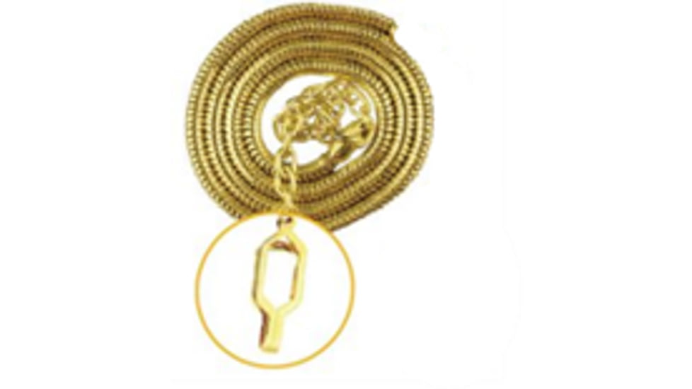 HERO'S PRIDE Whistle Chain w/ Epaulette Clasp, Gold, 4014G