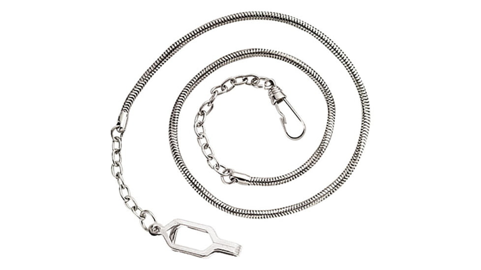 HERO'S PRIDE Whistle Chain W/ Epaulette Clasp, Nickel, 4014N
